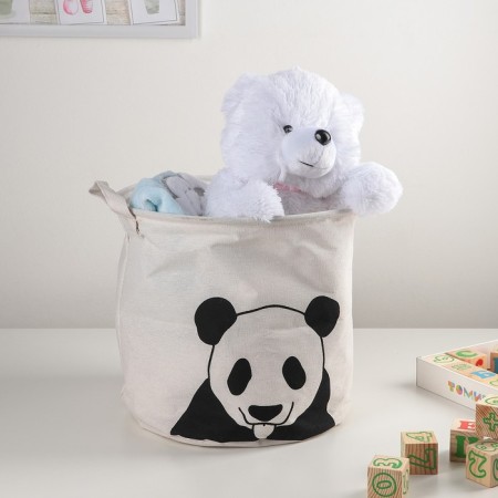 Basket Winness Textile shares "Panda", 30 × 30 × 30 cm, white color-9