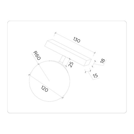 LED track track for the Magnetic Ambrella Track System GL3921, 6W, LED, Black Color Black-4