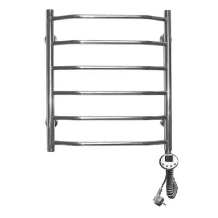 Domoterm electric heated towel rail "Laura", 500 x 600 mm, 6 crossbars, right, chrome
