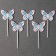 Set for decorating "Butterflies", set of 5 pcs., Pink color