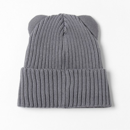 Children's hat minku, size 44-46, color gray color-6