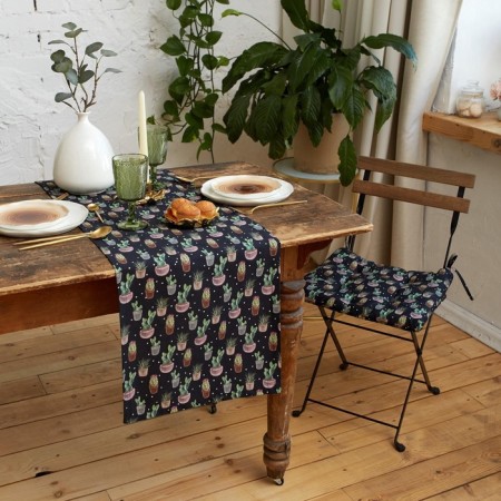 Сидушка на стул Этель Succulents 42х42см, 100% хлопок, 190 г/м2-5