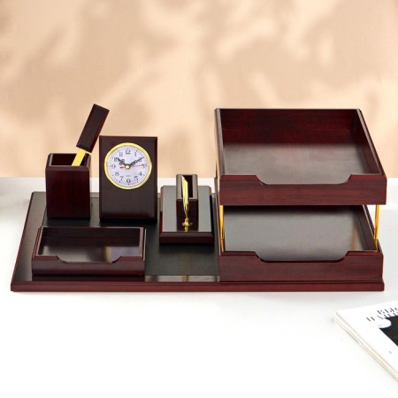 Table set 5V1 with clock, cherry-1