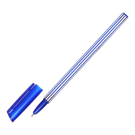 Ballic handle Luxor Stripes, node 0.7 mm, blue ink, white-blue body-5