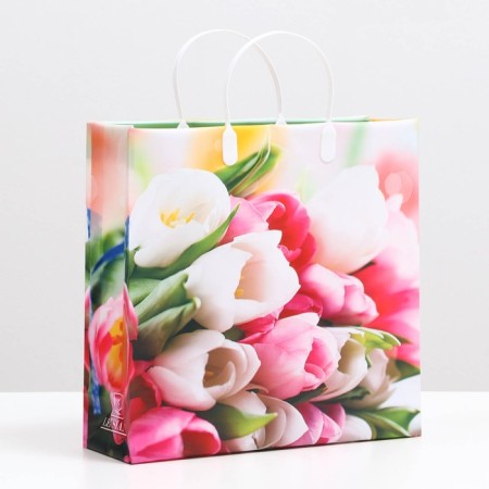 Package "Tender Tulips", soft plastic, 30 x 30 cm, 120 μm