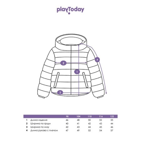 Demisason jacket for the girl PlayTode, height 98 cm-10