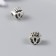 Bead for creativity Metal "Two hearts with a crown" silver 1x1 cm