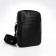 Male bag over the shoulder, Textura, artificial leather, black color