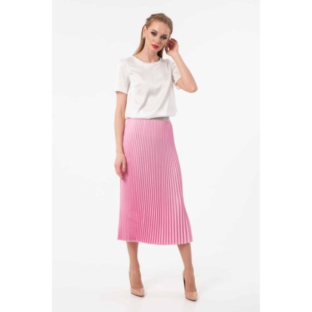 Female skirt, size 42, pink color-1