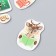 Cardboard sticker 2 layers "Reindeer - School" 17x12 cm