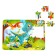 Puzzle in the frame "World of dinosaurs", 34 details + coloring