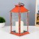 Nightlight "lantern with a candle" LED from batteries 3HAAA Red 14x14x29.5 cm Risalux