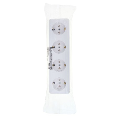 Optima Kuntsevo socket, four -seater, 16 A, 250 V, s/c, outer, with curtains, white-4