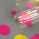 Film for flowers "Confetti" Yar. Pink+yellow 0.7 x 8.2 m, 40 mkm
