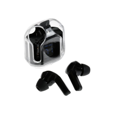 Wireless headphones Air31, TWS, vacuum, BT 5.0, 45/230 mAh, transparent, black-1