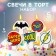 Candle for the cake "Happy Birthday!", 5 pieces, superheroes