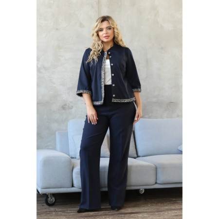 Female jacket, size 50, blue color-9