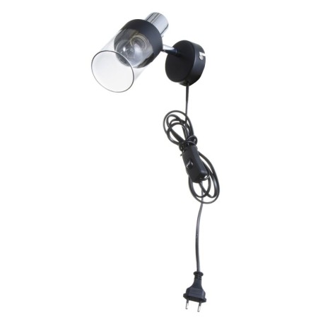 Bra with a switch on the wire "Anabel" E14 40W black 20x8x15cm