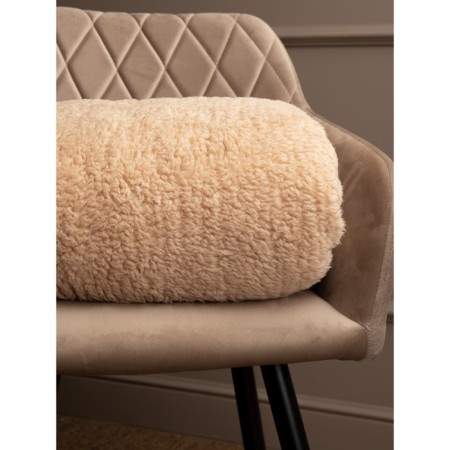 Texrepublic blanket, size 200x220 cm, ocher color-6
