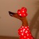 Souvenir "Duck in the summer outfit" col. red, tree 27 cm