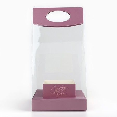Box Gift folding carrion for colors, packaging, "lavender", 20 x 20 x 4 cm-4