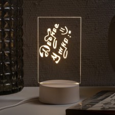LED nightlight with a marker 10 × 19 × 10 cm, USB, glow warm white