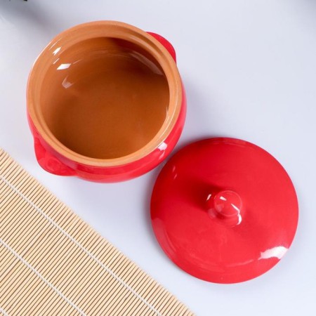 Ceramic pot of baking "Borisovsky" 0.7l / 15x9cm, rainbow mix-6