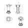 Adjustable support h = 120-150 mm, black, 50 pcs
