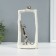 Souvenir Ceramics "Cats Mouse - Hunt. Rectangle" White with silver 6.2x12x24.5 cm