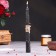 Magic candle "to clean the house" with grass, black, 20cm