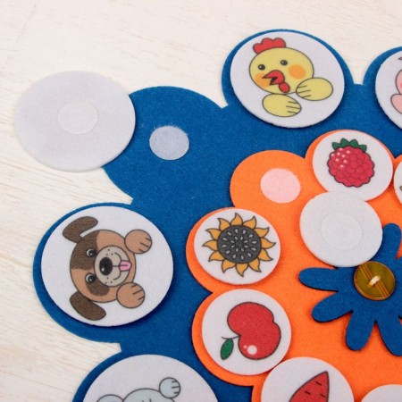 Didactic game "Who eats what", felt - 2 mm-3