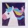 Application with pompom "Unicorn" size - 20 × 20 cm, glue 30 ml