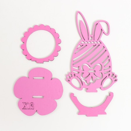 Standing for the egg "Bunny" 8.5x8.5x14.5 cm (set 4 parts) purple-5
