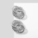 Metal Earrings "Congo-Crinker", Silver Color