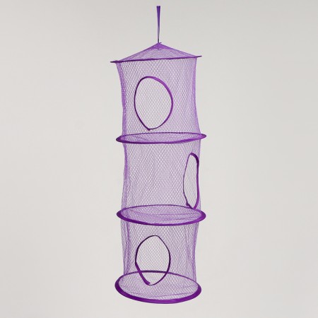 Suspended basket for toys, 3 sections, 27 × 27 × 70 cm, mix-1