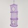 Suspended basket for toys, 3 sections, 27 × 27 × 70 cm, mix