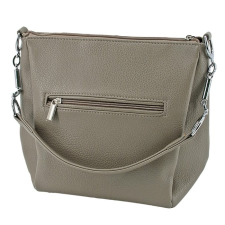 Women's bag B2787-24110, dark beige color, artificial leather, 19x10x23 cm-2