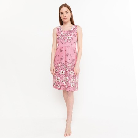 Homemade dress, pink/blue color, size 50