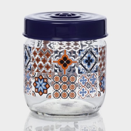 Glass Bank for bulk products "Mosaic", 425 ml