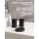 Savanna Bathroom Accessories set, 3 items (soap dish, soap dispenser 400 ml, glass), black color