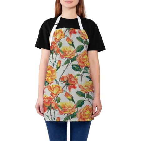 Apron kitchen with a photo print "Flower composition", adjustable, size OS