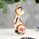 Souvenir "Cat with a cat for good luck", 2 pcs, gzhel color