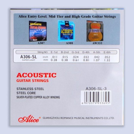 Guitar string ALICE No. 3, thickness 0.023 Steel/silvered copper-4