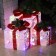 LED figure "Color gifts" 15, 20, 25 cm, textiles, metal, 220 V, glow of multi