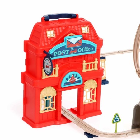 Railway "City" in a suitcase, works from batteries-2