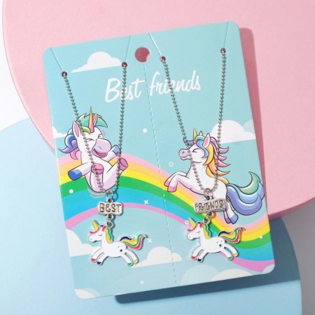 Kulons "Demetrines" Unicorns rainbow, colored in silver, 45 cm