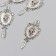 Decor for creativity Metal "An openwork mirror with a skull" silver 3.4x1.5 cm