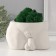 Kashpo concrete "dignity" with moss height 10 cm, width 17 cm white (moss green stabilis)
