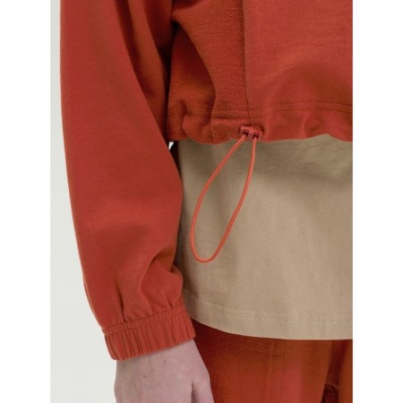 Sweatshirt for girls, height 146 cm, terracotta color-4