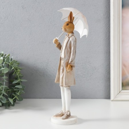 Souvenir Polystone "Hare with an umbrella" 10.5x9x27.5 cm-3